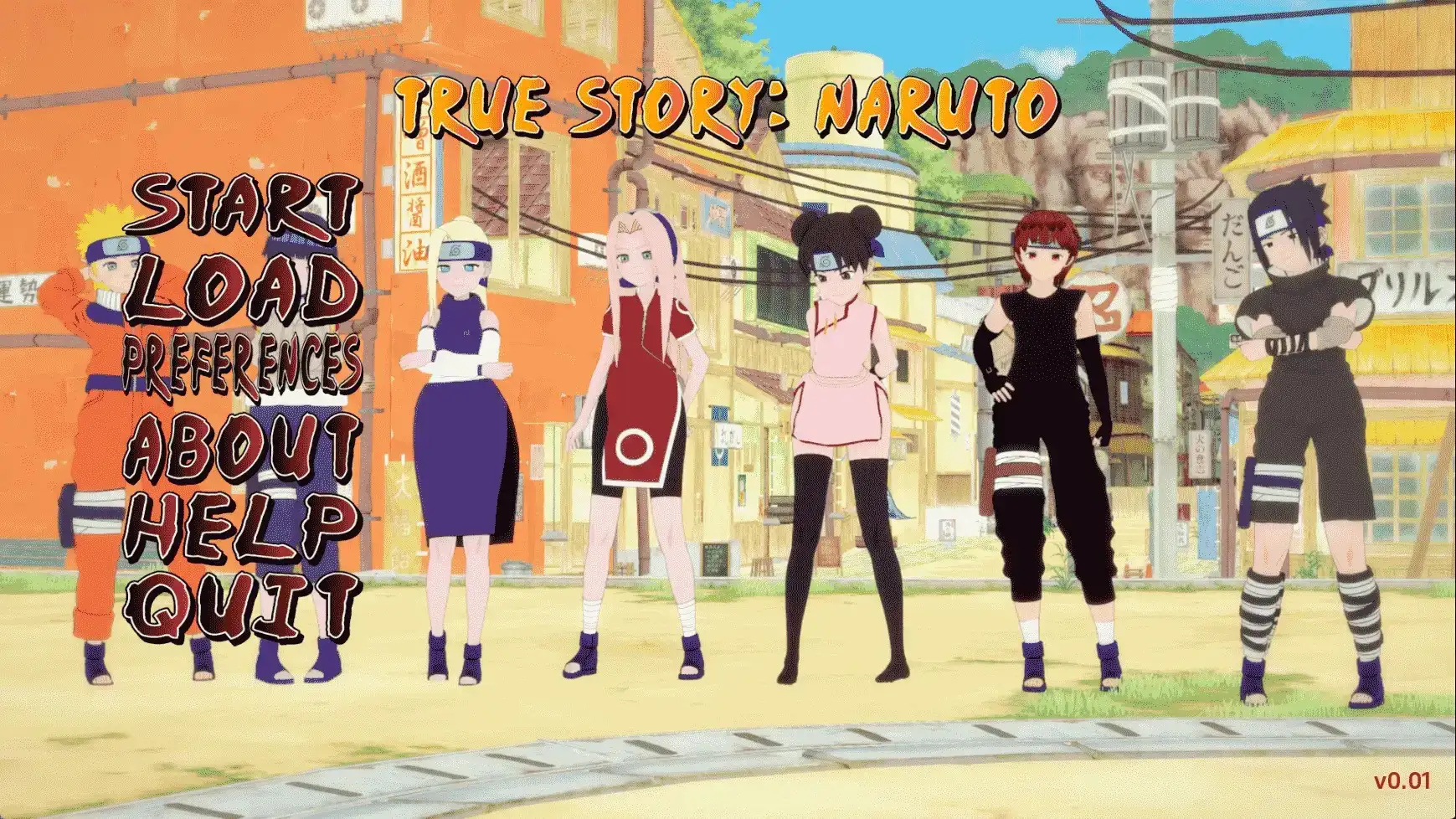 【同人SLG/汉化/动态】真实故事：火影忍者v0.1 AI版【PC+安卓/540MB/更新】True Story: Naruto [v0.1]